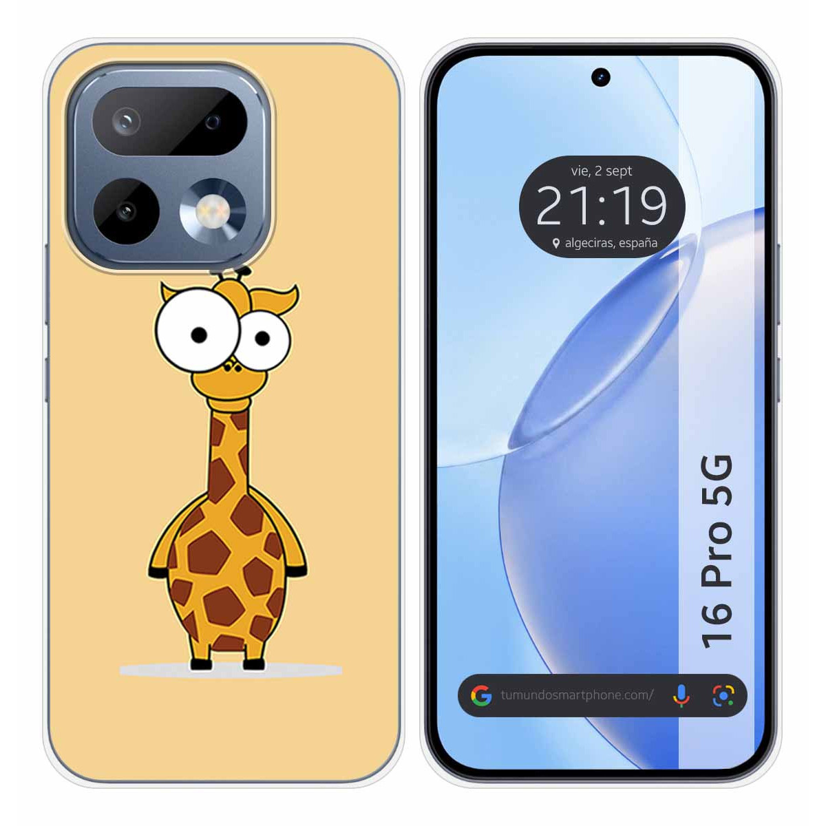 Funda Silicona para Realme 16 Pro 5G diseño Jirafa Dibujos