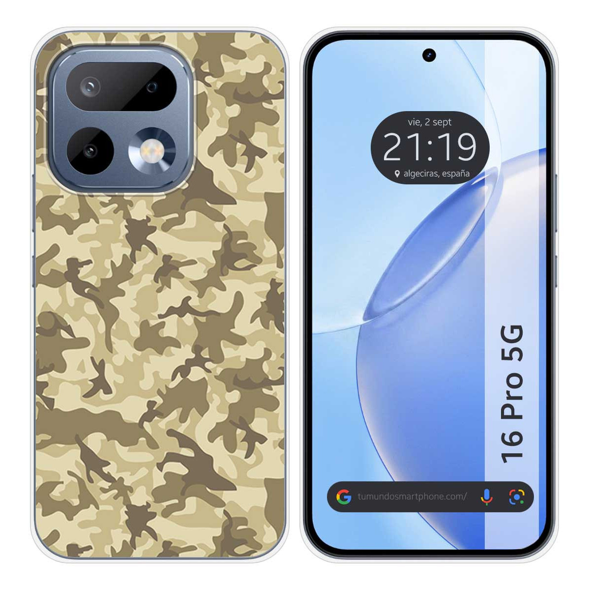 Funda Silicona para Realme 16 Pro 5G diseño Sand Camuflaje Dibujos