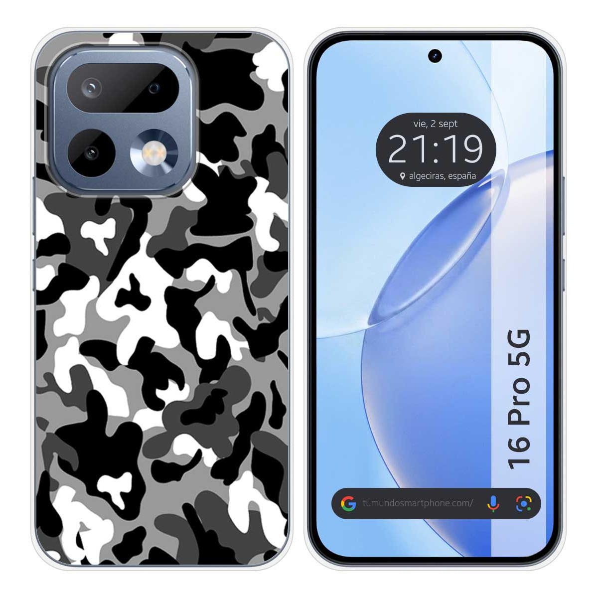 Funda Silicona para Realme 16 Pro 5G diseño Snow Camuflaje Dibujos