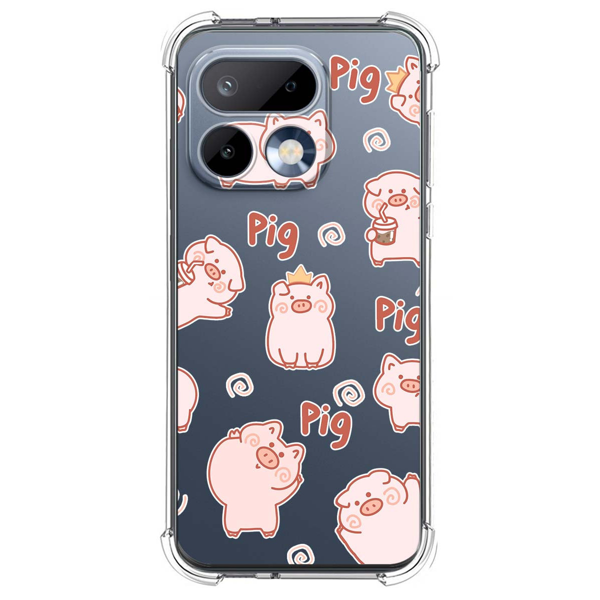 Funda Silicona Antigolpes para Realme 16 Pro 5G diseño Cerdos Dibujos