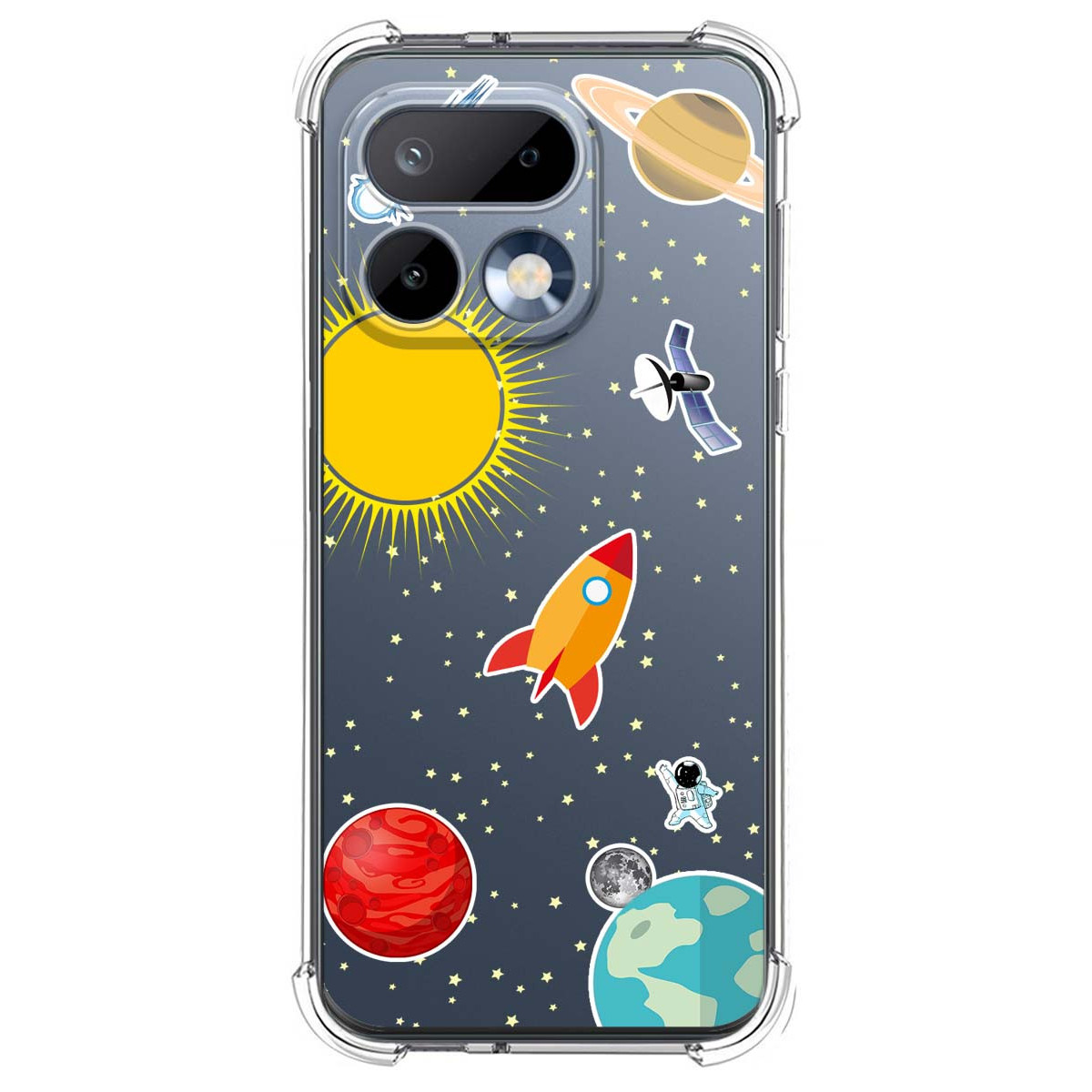 Funda Silicona Antigolpes para Realme 16 Pro 5G diseño Espacio Dibujos