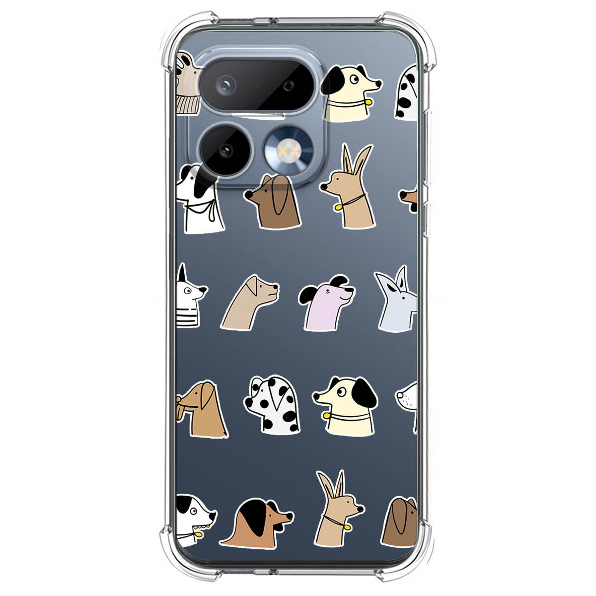 Funda Silicona Antigolpes para Realme 16 Pro 5G diseño Perros Dibujos