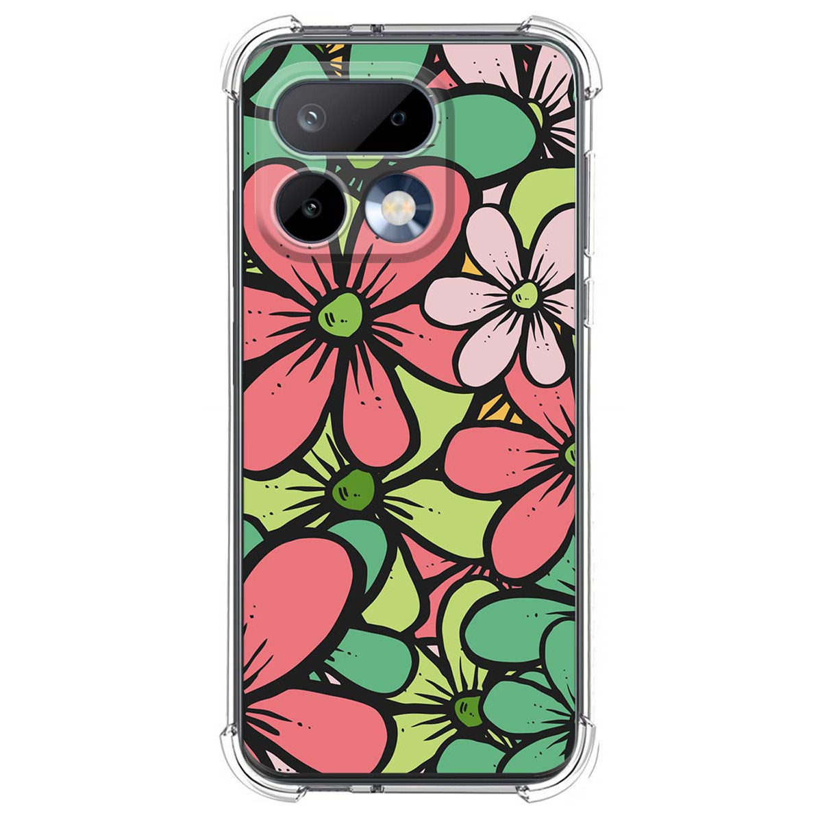 Funda Silicona Antigolpes para Realme 16 Pro 5G diseño Flores 02 Dibujos