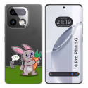 Funda Silicona Transparente para Realme 16 Pro+ Plus 5G diseño Conejo Dibujos