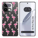 Funda Silicona Transparente para Realme 16 Pro+ Plus 5G diseño Flamenco Dibujos