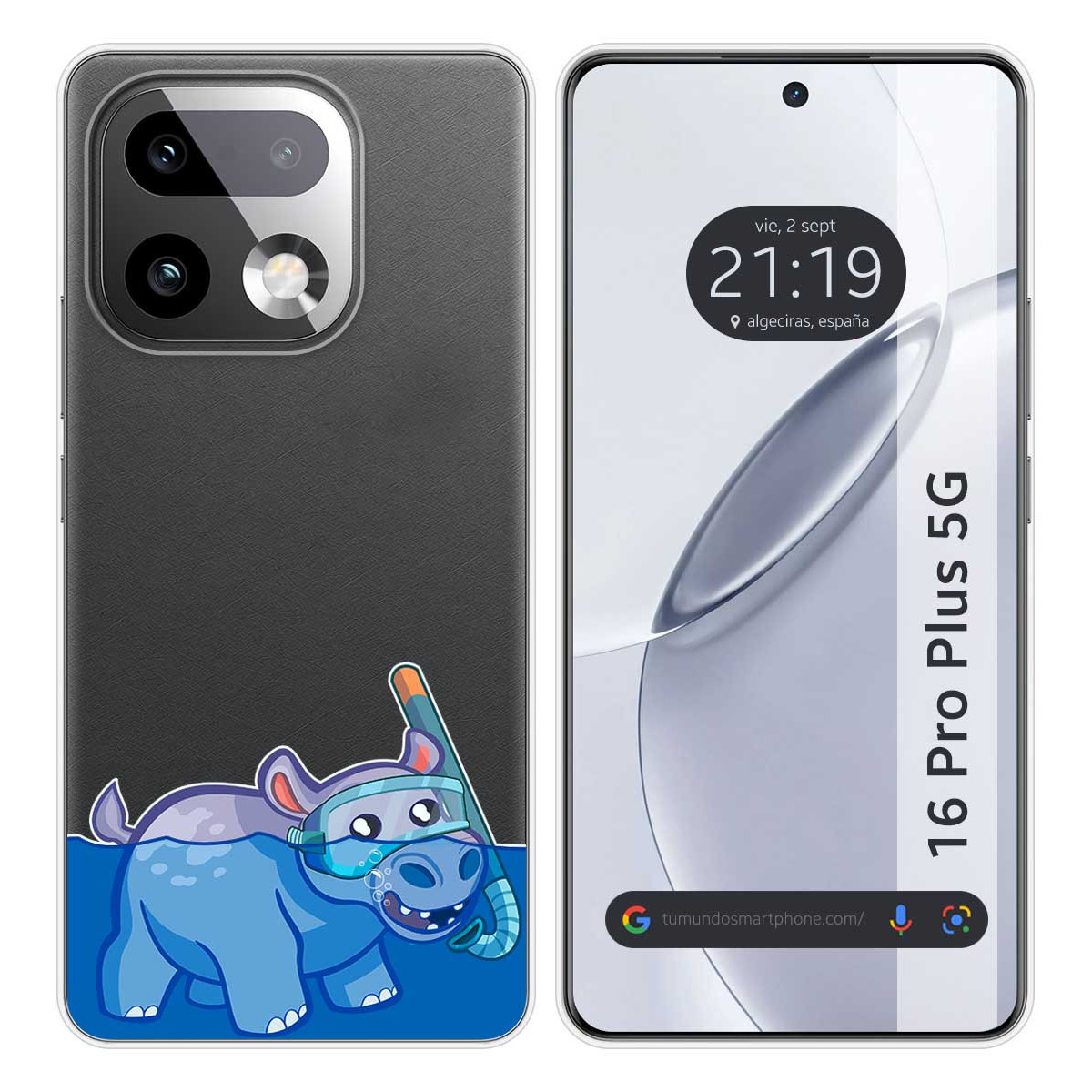 Funda Silicona Transparente para Realme 16 Pro+ Plus 5G diseño Hipo Dibujos