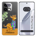 Funda Silicona Transparente para Realme 16 Pro+ Plus 5G diseño Jirafa Dibujos