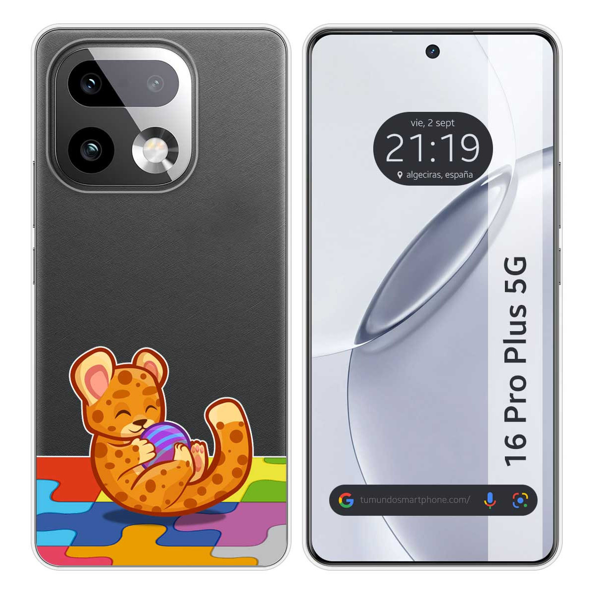 Funda Silicona Transparente para Realme 16 Pro+ Plus 5G diseño Leopardo Dibujos