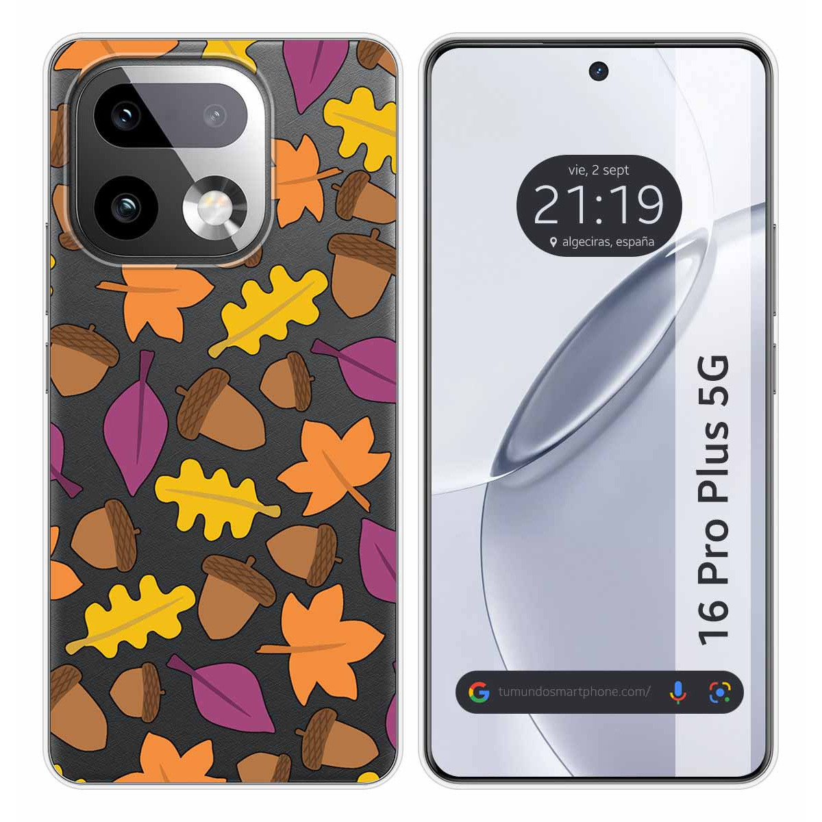 Funda Silicona Transparente para Realme 16 Pro+ Plus 5G diseño Otoño Dibujos