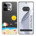 Funda Silicona Transparente para Realme 16 Pro+ Plus 5G diseño Playa Dibujos