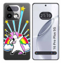 Funda Silicona Transparente para Realme 16 Pro+ Plus 5G diseño Unicornio Dibujos