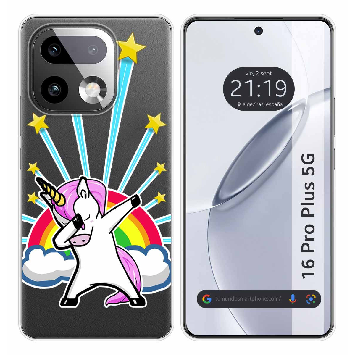Funda Silicona Transparente para Realme 16 Pro+ Plus 5G diseño Unicornio Dibujos
