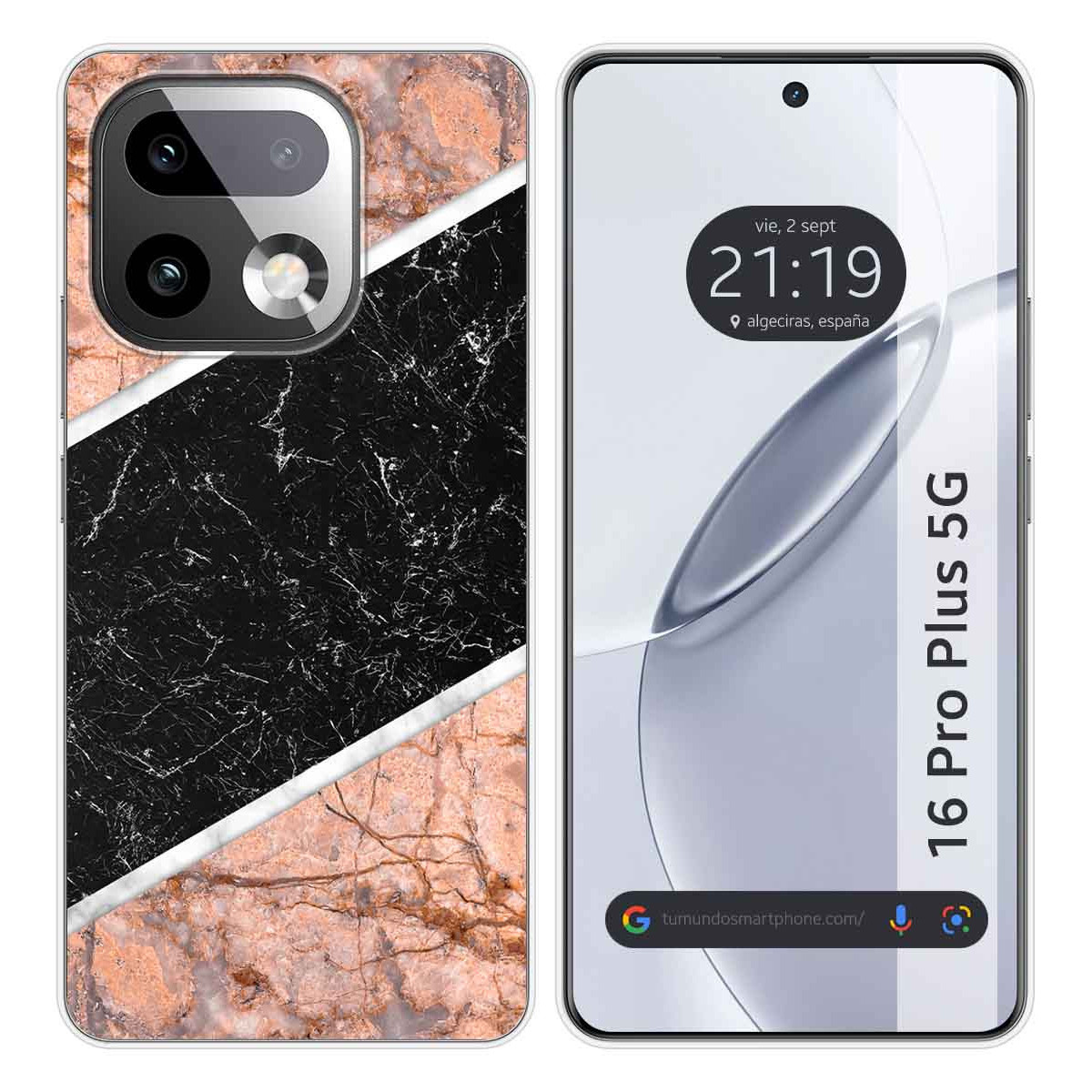 Funda Silicona para Realme 16 Pro+ Plus 5G diseño Mármol 07 Dibujos