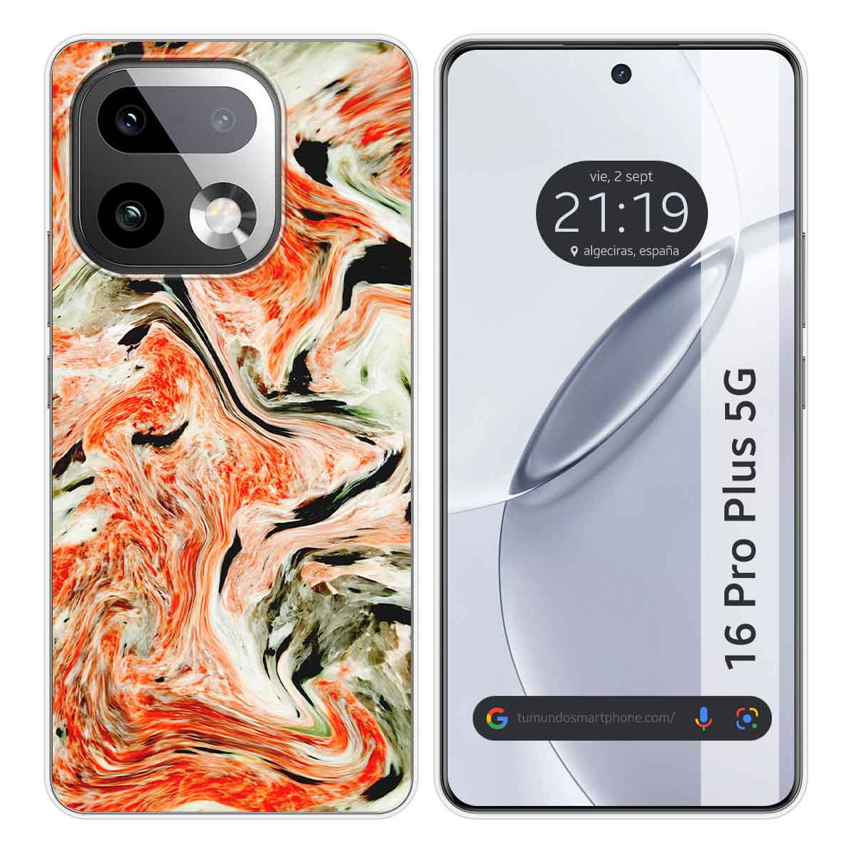 Funda Silicona para Realme 16 Pro+ Plus 5G diseño Mármol 12 Dibujos