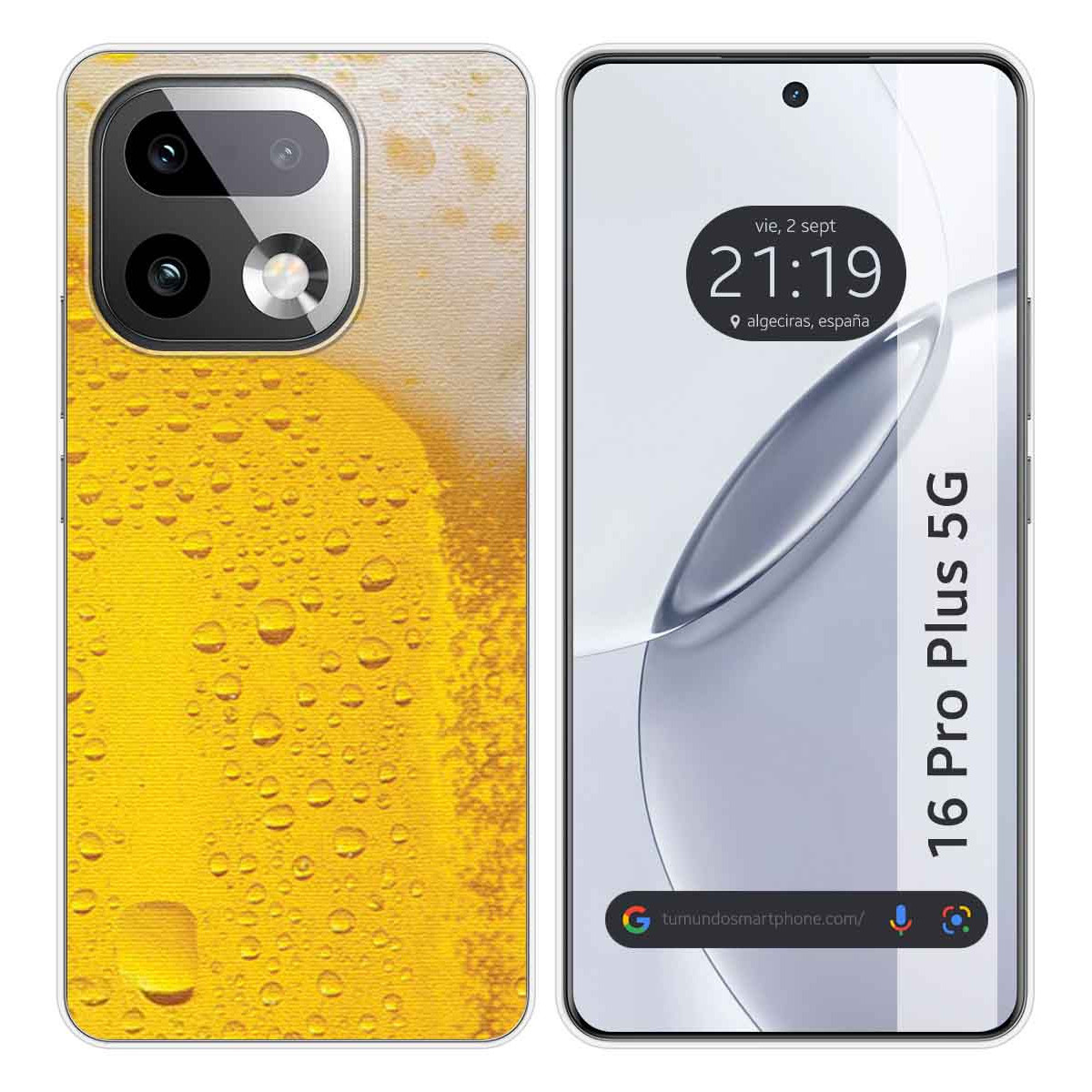 Funda Silicona para Realme 16 Pro+ Plus 5G diseño Cerveza Dibujos