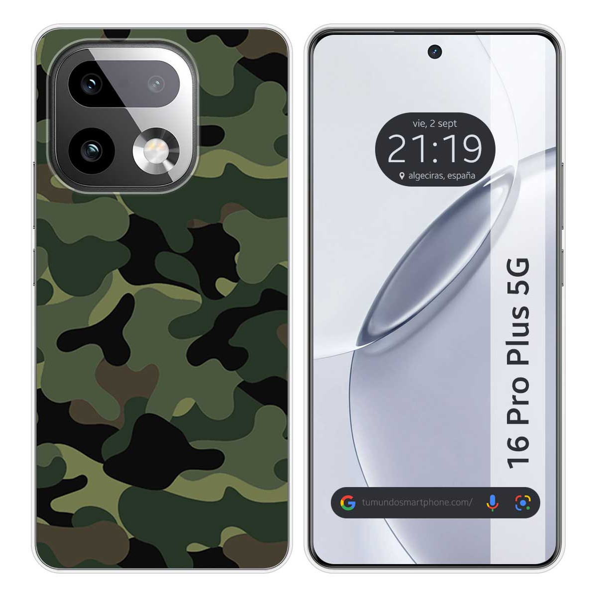 Funda Silicona para Realme 16 Pro+ Plus 5G diseño Camuflaje Dibujos