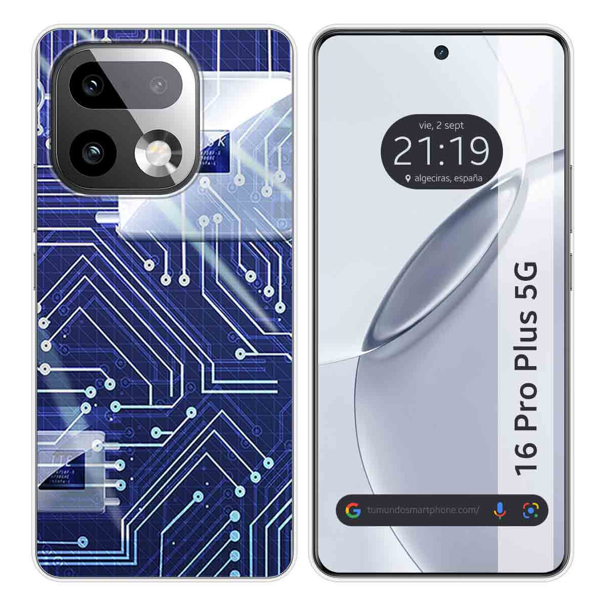 Funda Silicona para Realme 16 Pro+ Plus 5G diseño Circuito Dibujos