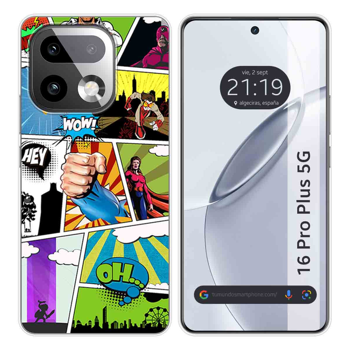 Funda Silicona para Realme 16 Pro+ Plus 5G diseño Comic Dibujos