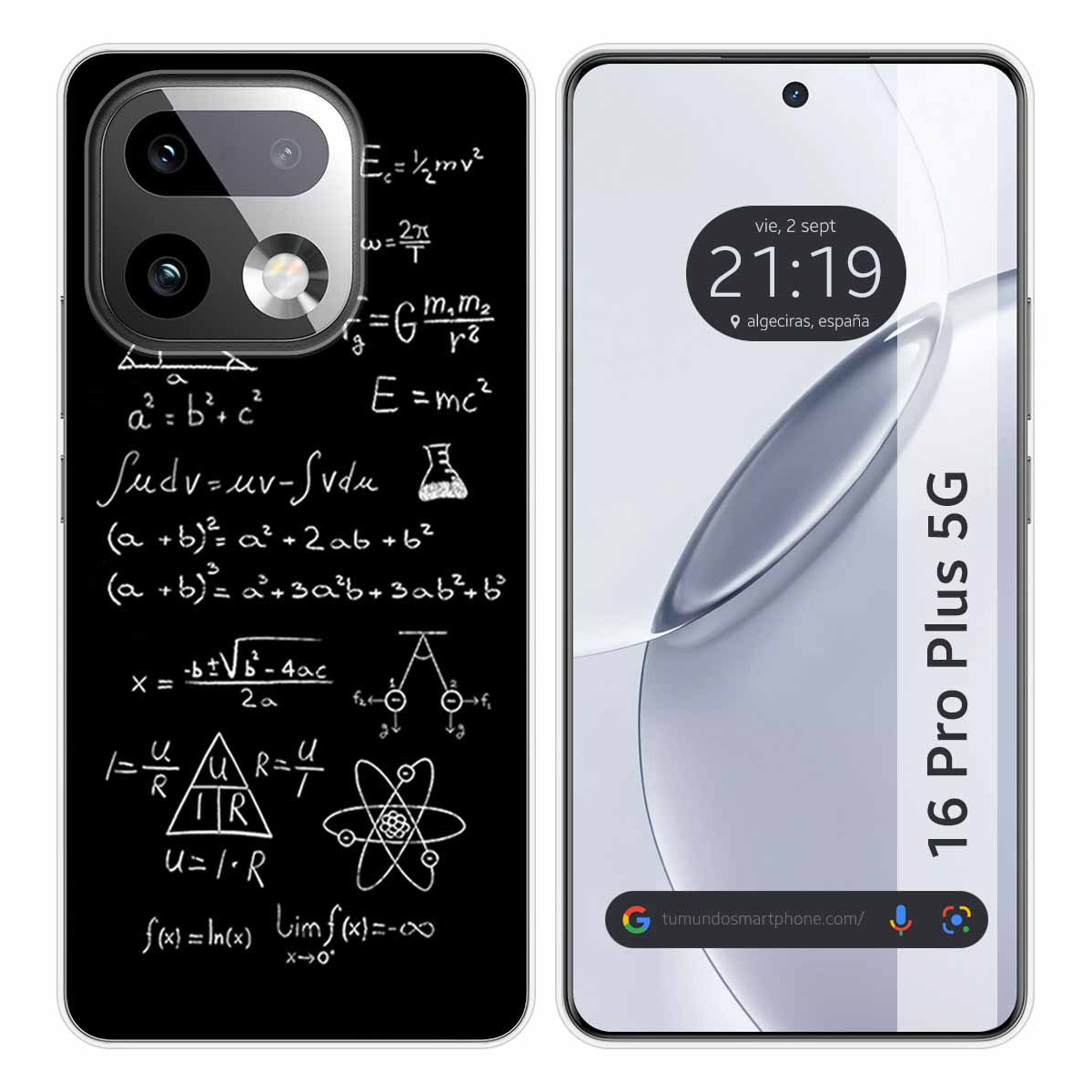 Funda Silicona para Realme 16 Pro+ Plus 5G diseño Formulas Dibujos