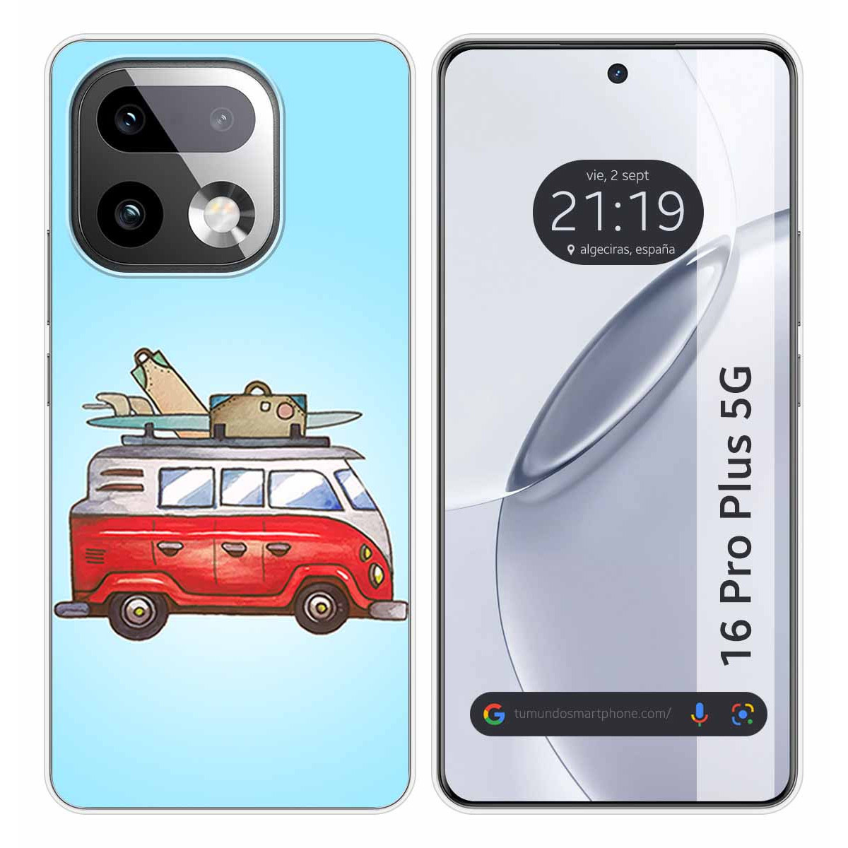 Funda Silicona para Realme 16 Pro+ Plus 5G diseño Furgoneta Dibujos