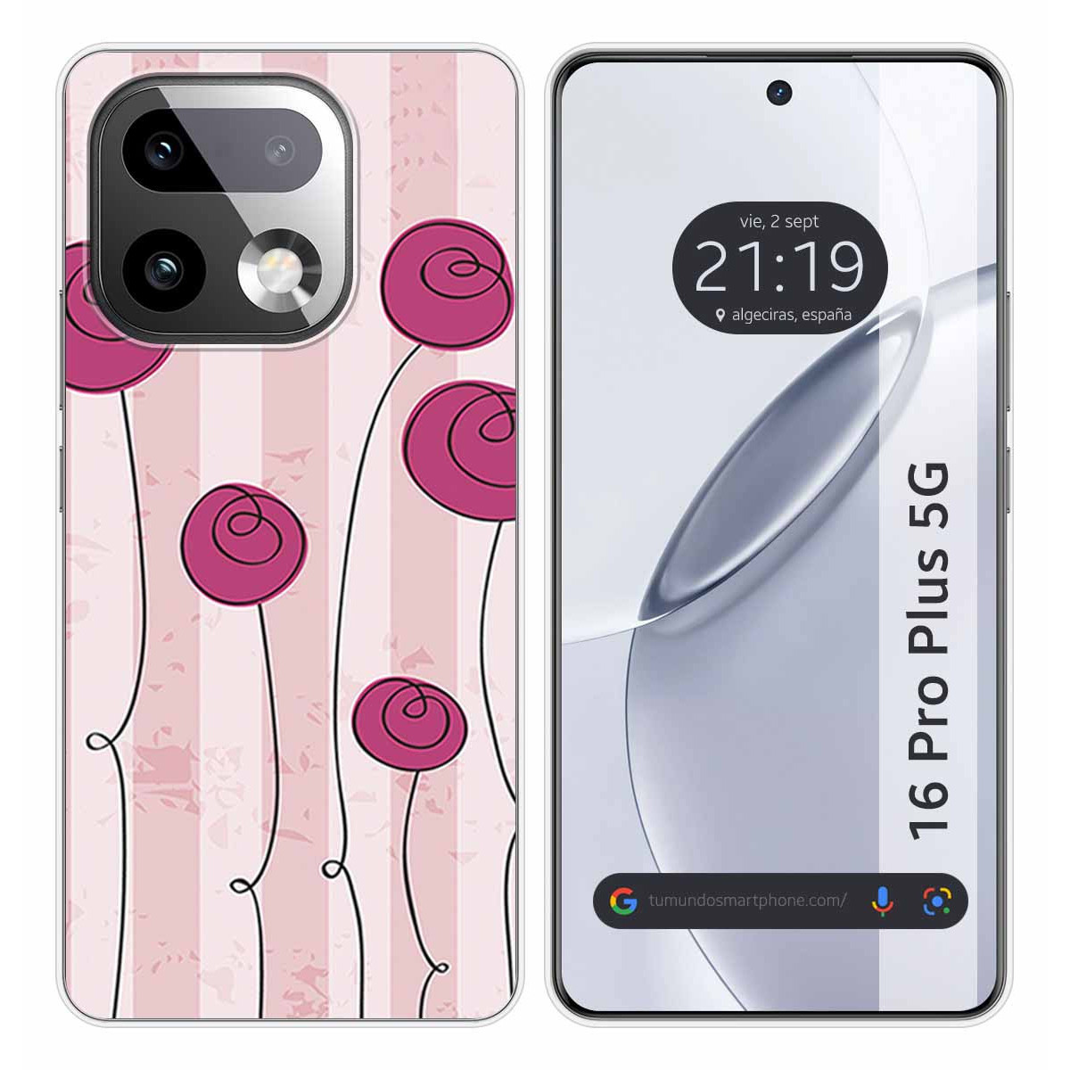 Funda Silicona para Realme 16 Pro+ Plus 5G diseño Flores Vintage Dibujos