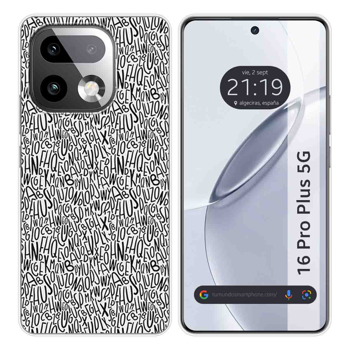 Funda Silicona para Realme 16 Pro+ Plus 5G diseño Letras Dibujos
