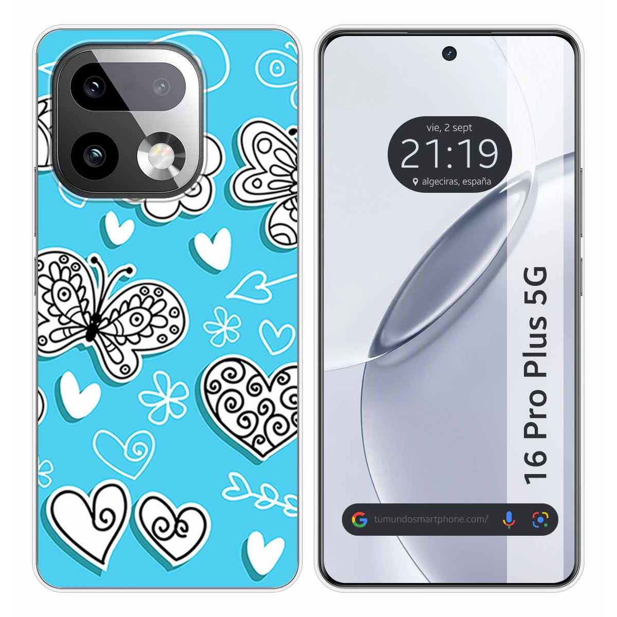 Funda Silicona para Realme 16 Pro+ Plus 5G diseño Mariposas Dibujos