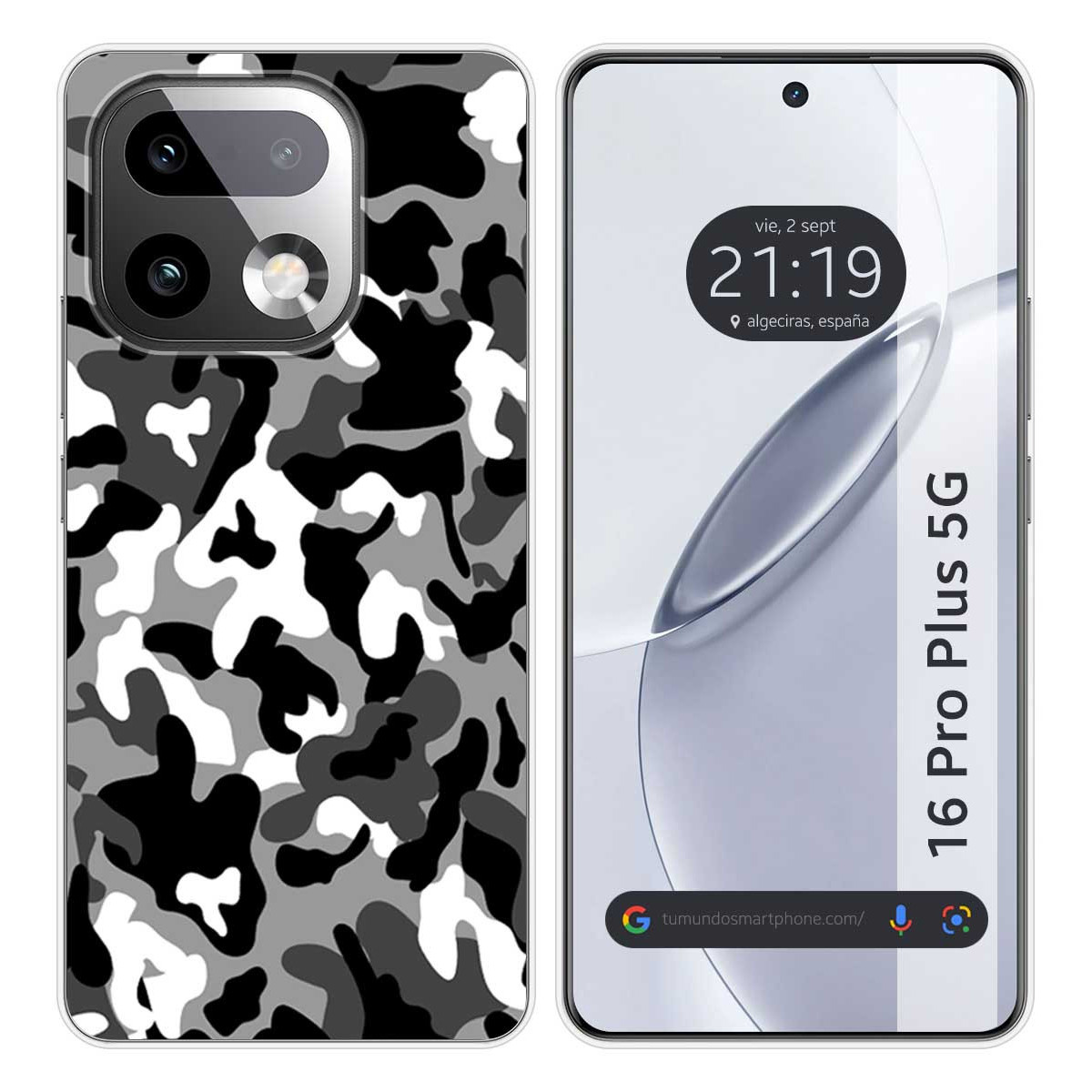 Funda Silicona para Realme 16 Pro+ Plus 5G diseño Snow Camuflaje Dibujos