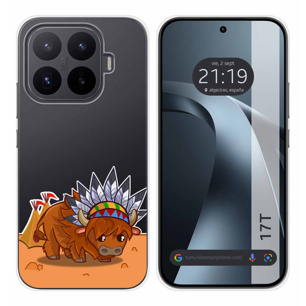 Funda Silicona Transparente para Xiaomi 17T 5G diseño Bufalo Dibujos