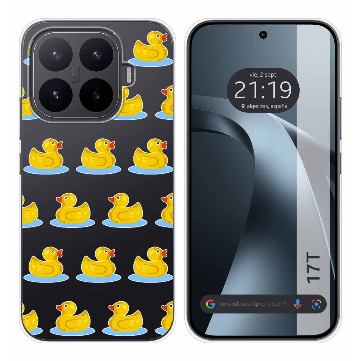 Funda Silicona Transparente para Xiaomi 17T 5G diseño Pato Dibujos