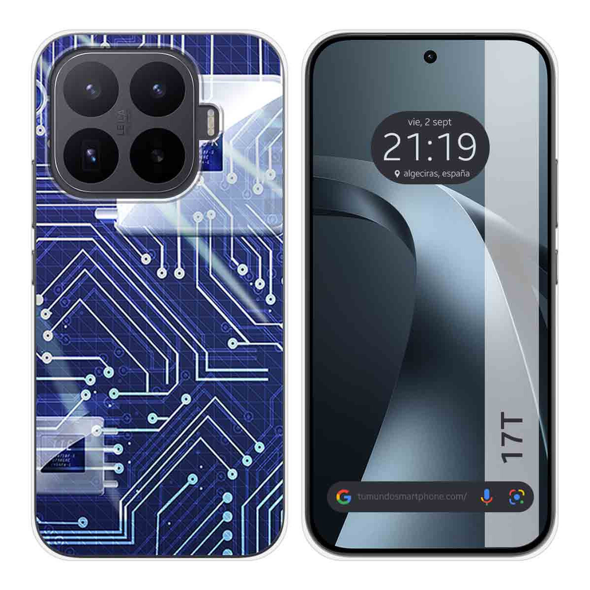 Funda Silicona para Xiaomi 17T 5G diseño Circuito Dibujos