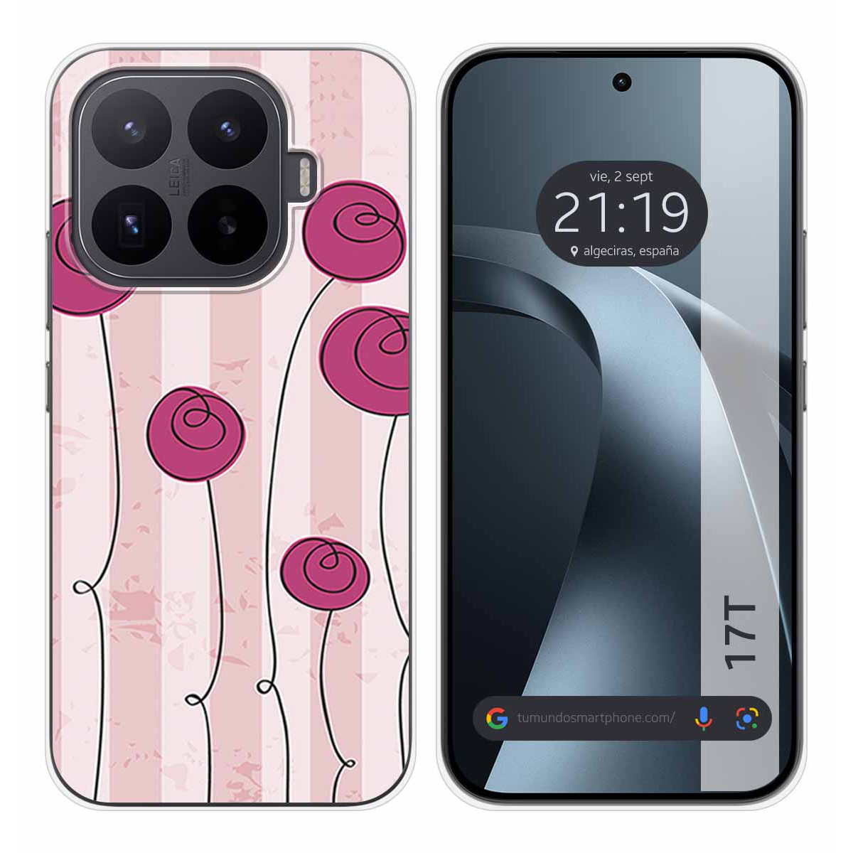 Funda Silicona para Xiaomi 17T 5G diseño Flores Vintage Dibujos