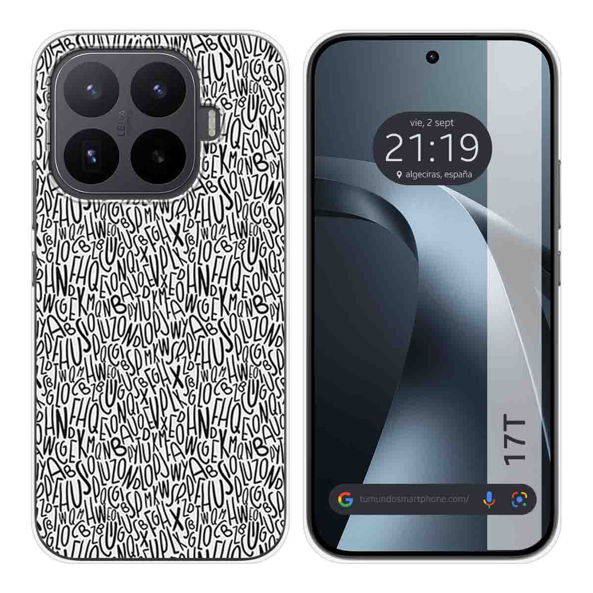 Funda Silicona para Xiaomi 17T 5G diseño Letras Dibujos