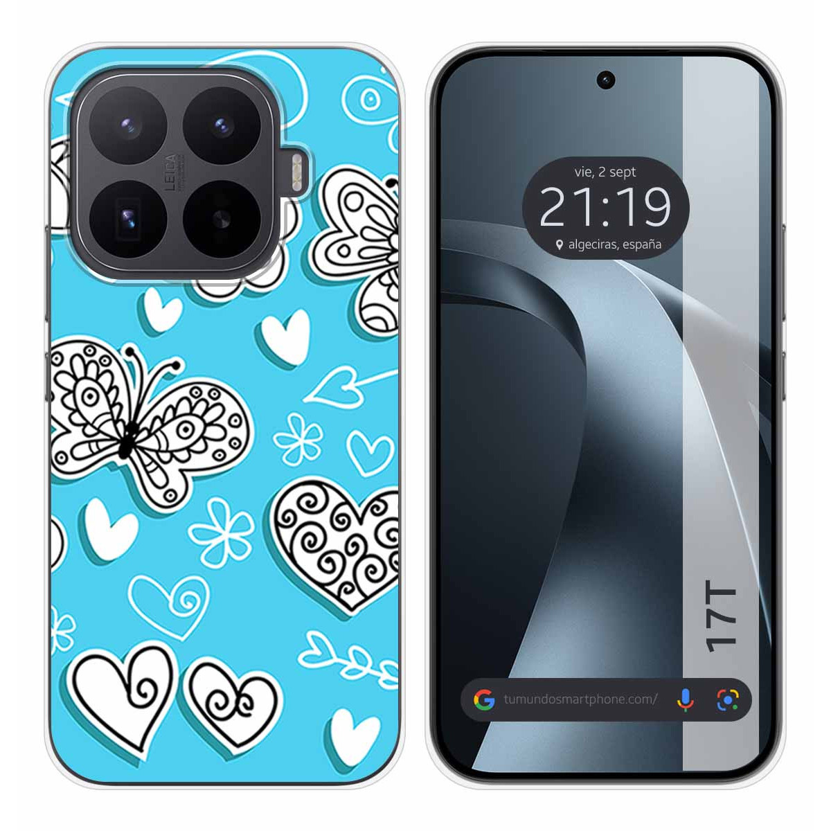 Funda Silicona para Xiaomi 17T 5G diseño Mariposas Dibujos