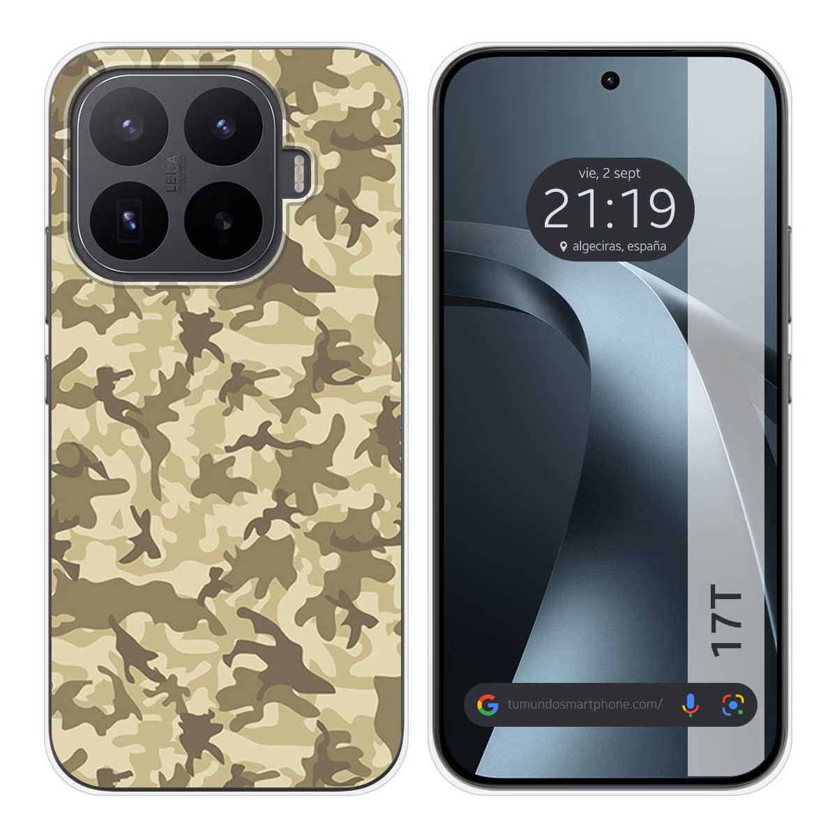 Funda Silicona para Xiaomi 17T 5G diseño Sand Camuflaje Dibujos
