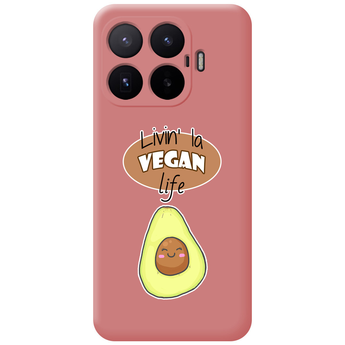 Funda Silicona Líquida Rosa para Xiaomi 17T 5G diseño Vegan Life Dibujos