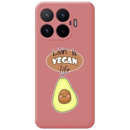 Funda Silicona Líquida Rosa para Xiaomi 17T 5G diseño Vegan Life Dibujos