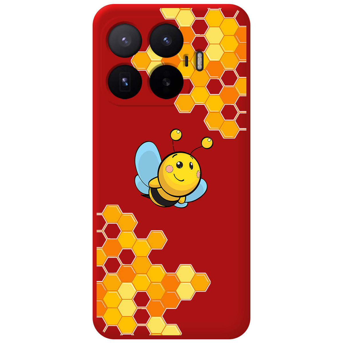 Funda Silicona Líquida Roja para Xiaomi 17T 5G diseño Abeja Dibujos