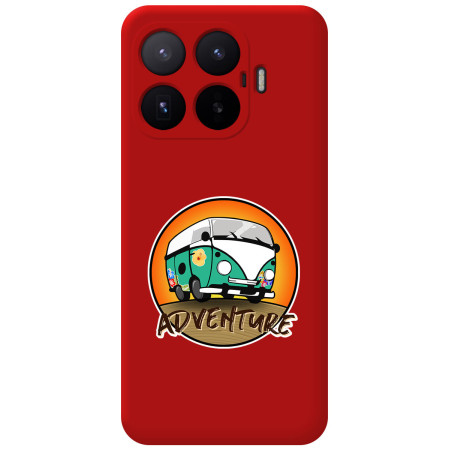 Funda Silicona Líquida Roja para Xiaomi 17T 5G diseño Adventure Dibujos