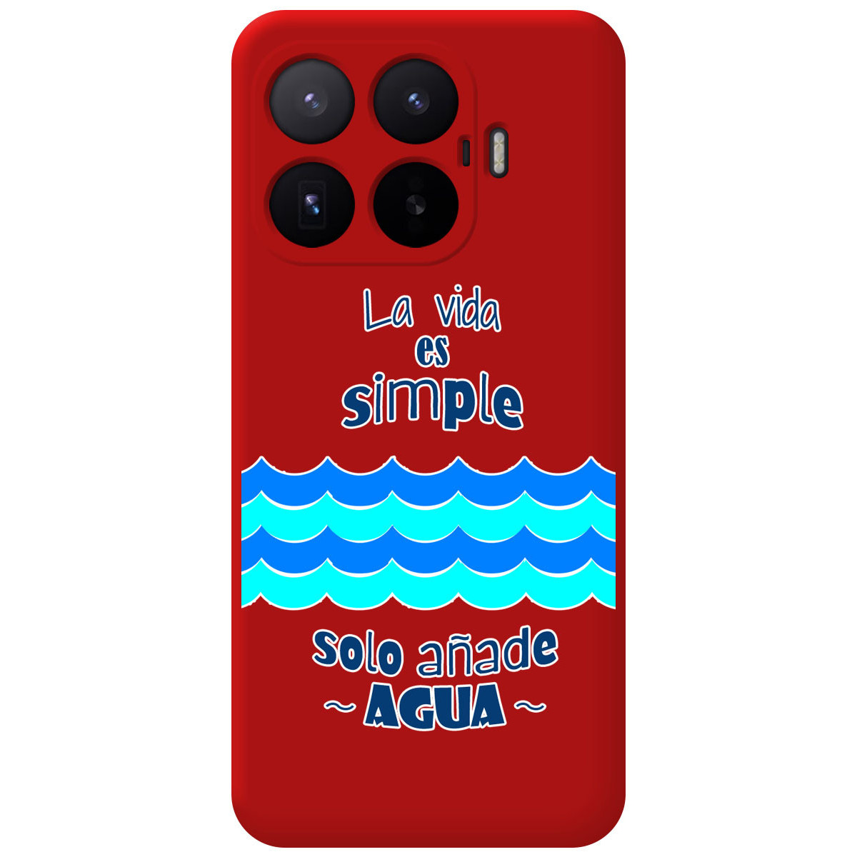 Funda Silicona Líquida Roja para Xiaomi 17T 5G diseño Agua Dibujos