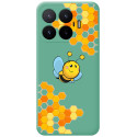 Funda Silicona Líquida Verde para Xiaomi 17T 5G diseño Abeja Dibujos