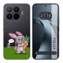 Funda Silicona Transparente para Xiaomi 17T Pro 5G diseño Conejo Dibujos