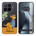 Funda Silicona Transparente para Xiaomi 17T Pro 5G diseño Jirafa Dibujos