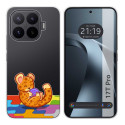 Funda Silicona Transparente para Xiaomi 17T Pro 5G diseño Leopardo Dibujos