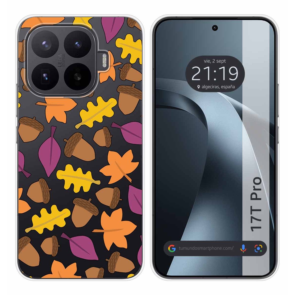 Funda Silicona Transparente para Xiaomi 17T Pro 5G diseño Otoño Dibujos