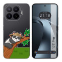 Funda Silicona Transparente para Xiaomi 17T Pro 5G diseño Panda Dibujos