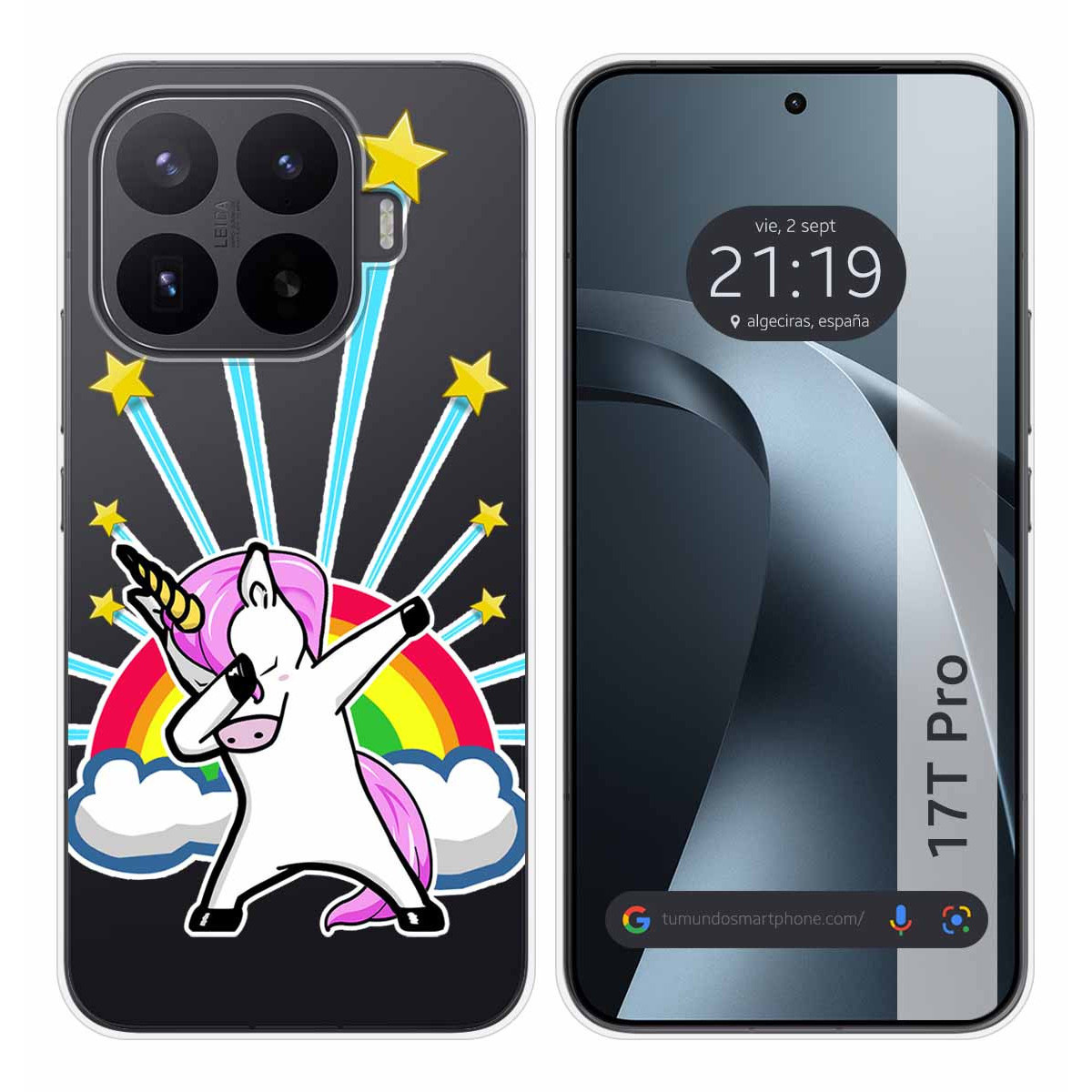 Funda Silicona Transparente para Xiaomi 17T Pro 5G diseño Unicornio Dibujos