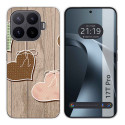 Funda Silicona para Xiaomi 17T Pro 5G diseño Corazones Madera Dibujos
