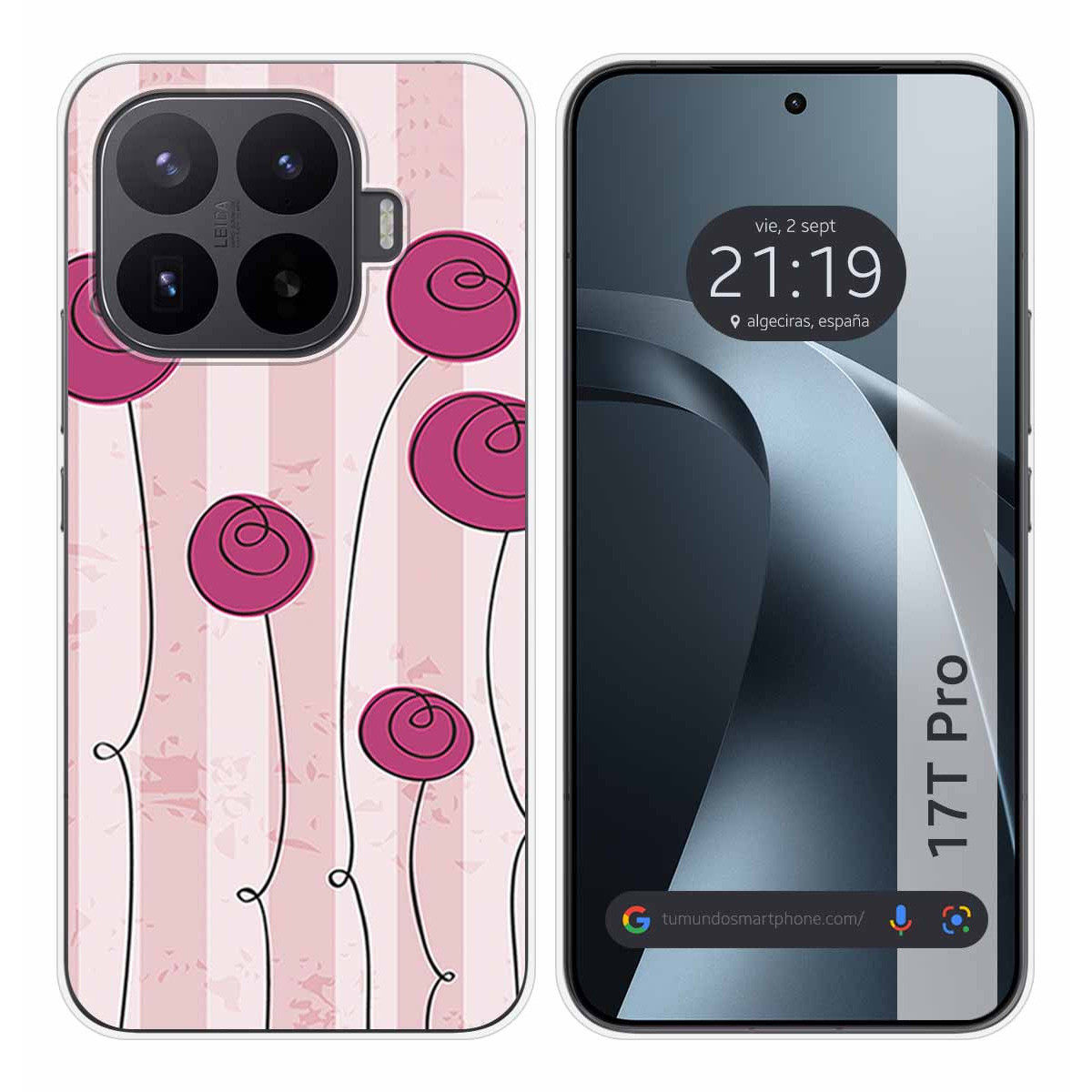 Funda Silicona para Xiaomi 17T Pro 5G diseño Flores Vintage Dibujos
