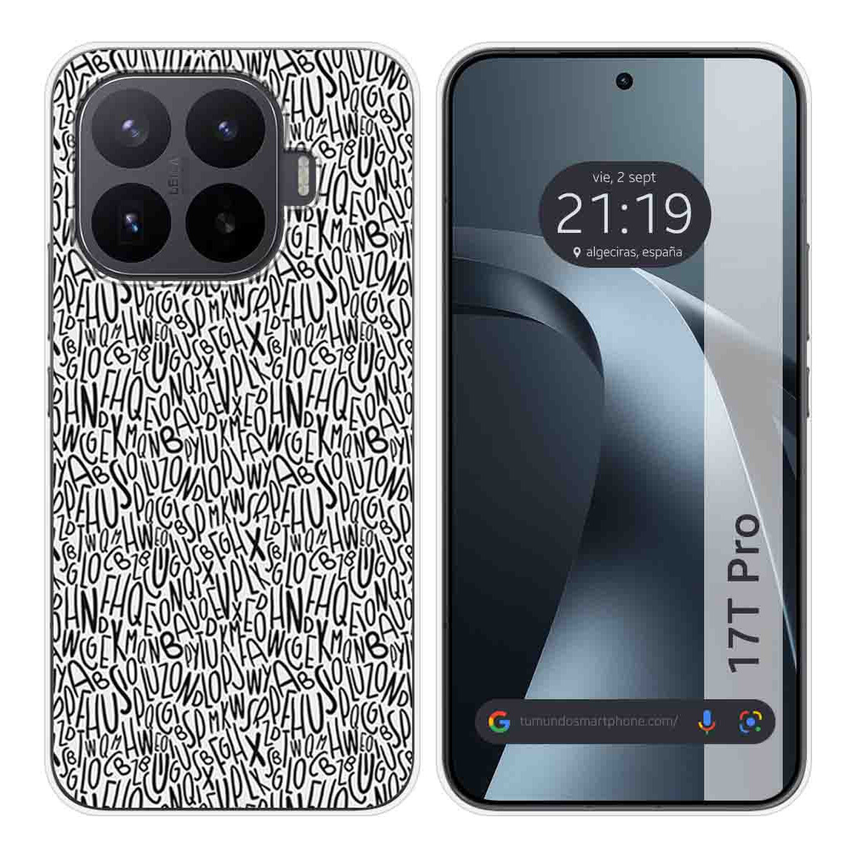 Funda Silicona para Xiaomi 17T Pro 5G diseño Letras Dibujos